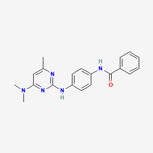molecular formula C20H21N5O B11249741 N-(4-{[4-(dimethylamino)-6-methylpyrimidin-2-yl]amino}phenyl)benzamide 