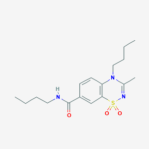 molecular formula C17H25N3O3S B11249875 N,4-dibutyl-3-methyl-4H-1,2,4-benzothiadiazine-7-carboxamide 1,1-dioxide 