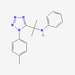 molecular formula C17H19N5 B11249892 N-{2-[1-(4-methylphenyl)-1H-tetrazol-5-yl]propan-2-yl}aniline 