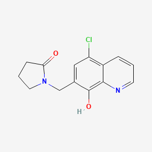 molecular formula C14H13ClN2O2 B11249931 1-[(5-Chloro-8-hydroxyquinolin-7-yl)methyl]pyrrolidin-2-one 