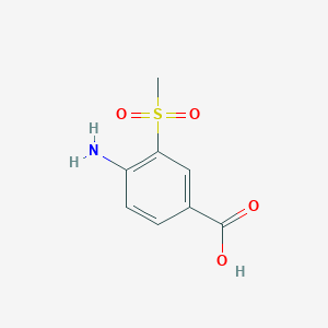molecular formula C8H9NO4S B112503 4-Amino-3-methanesulfonylbenzoic acid CAS No. 34263-58-6