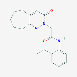 molecular formula C19H23N3O2 B11250398 N-(2-ethylphenyl)-2-(3-oxo-3,5,6,7,8,9-hexahydro-2H-cyclohepta[c]pyridazin-2-yl)acetamide 