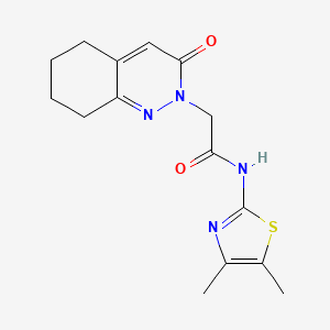 molecular formula C15H18N4O2S B11250451 N-[(2Z)-4,5-dimethyl-1,3-thiazol-2(3H)-ylidene]-2-(3-oxo-5,6,7,8-tetrahydrocinnolin-2(3H)-yl)acetamide 