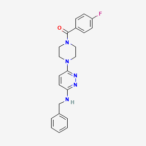 molecular formula C22H22FN5O B11250821 N-benzyl-6-[4-(4-fluorobenzoyl)piperazin-1-yl]pyridazin-3-amine 