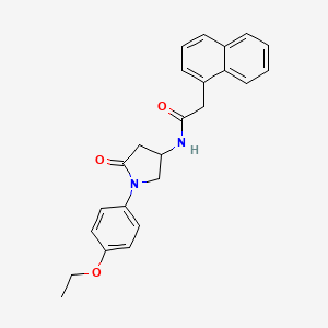 molecular formula C24H24N2O3 B11250830 N-(1-(4-ethoxyphenyl)-5-oxopyrrolidin-3-yl)-2-(naphthalen-1-yl)acetamide 