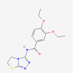 molecular formula C15H18N4O3S B11250881 N-(5,6-dihydrothiazolo[2,3-c][1,2,4]triazol-3-yl)-3,4-diethoxybenzamide 