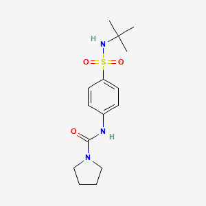 molecular formula C15H23N3O3S B11250890 N-[4-(tert-butylsulfamoyl)phenyl]pyrrolidine-1-carboxamide 
