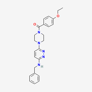 molecular formula C24H27N5O2 B11251280 N-benzyl-6-[4-(4-ethoxybenzoyl)piperazin-1-yl]pyridazin-3-amine 