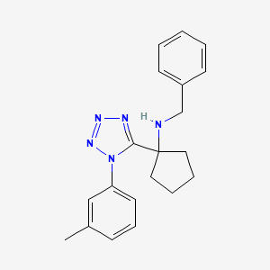 molecular formula C20H23N5 B11251330 N-benzyl-1-[1-(3-methylphenyl)-1H-tetrazol-5-yl]cyclopentanamine 