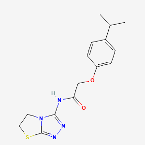 molecular formula C15H18N4O2S B11251578 N-(5,6-dihydrothiazolo[2,3-c][1,2,4]triazol-3-yl)-2-(4-isopropylphenoxy)acetamide 