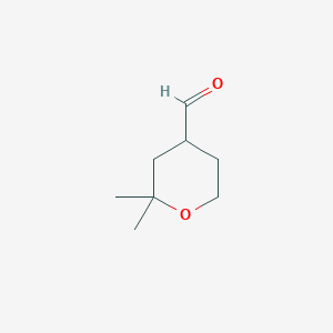 molecular formula C8H14O2 B112517 2,2-Dimethyltetrahydropyran-4-carbaldehyde CAS No. 34941-21-4