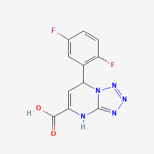 molecular formula C11H7F2N5O2 B11251968 7-(2,5-Difluorophenyl)-4,7-dihydrotetrazolo[1,5-a]pyrimidine-5-carboxylic acid 