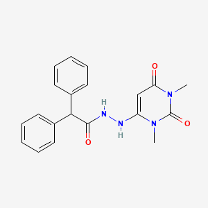 molecular formula C20H20N4O3 B11252391 N'-(1,3-dimethyl-2,6-dioxo-1,2,3,6-tetrahydropyrimidin-4-yl)-2,2-diphenylacetohydrazide 