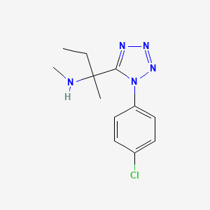 molecular formula C12H16ClN5 B11252428 2-[1-(4-chlorophenyl)-1H-tetrazol-5-yl]-N-methylbutan-2-amine 