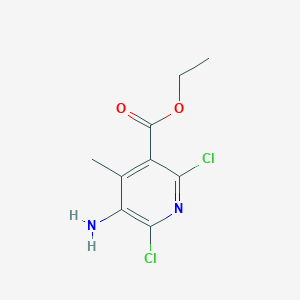 molecular formula C9H10Cl2N2O2 B11252555 Ethyl 5-amino-2,6-dichloro-4-methylpyridine-3-carboxylate 