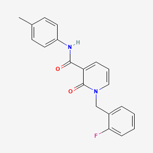 molecular formula C20H17FN2O2 B11253133 1-(2-fluorobenzyl)-2-oxo-N-(p-tolyl)-1,2-dihydropyridine-3-carboxamide 