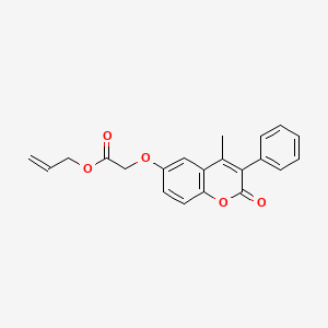 molecular formula C21H18O5 B11253560 prop-2-en-1-yl [(4-methyl-2-oxo-3-phenyl-2H-chromen-6-yl)oxy]acetate 