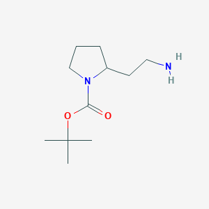 molecular formula C11H22N2O2 B112539 2-(Aminoethyl)-1-N-Boc-pyrrolidine CAS No. 370069-29-7