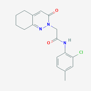 molecular formula C17H18ClN3O2 B11253966 N-(2-chloro-4-methylphenyl)-2-(3-oxo-5,6,7,8-tetrahydrocinnolin-2(3H)-yl)acetamide 