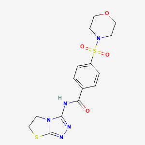 molecular formula C15H17N5O4S2 B11254217 N-(5,6-dihydrothiazolo[2,3-c][1,2,4]triazol-3-yl)-4-(morpholinosulfonyl)benzamide 