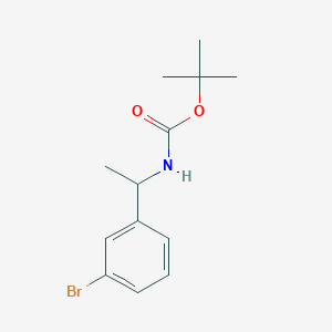 molecular formula C13H18BrNO2 B112545 tert-Butyl (1-(3-bromophenyl)ethyl)carbamate CAS No. 375853-98-8