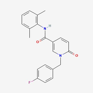 molecular formula C21H19FN2O2 B11254757 N-(2,6-dimethylphenyl)-1-(4-fluorobenzyl)-6-oxo-1,6-dihydropyridine-3-carboxamide 
