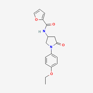 molecular formula C17H18N2O4 B11254782 N-(1-(4-ethoxyphenyl)-5-oxopyrrolidin-3-yl)furan-2-carboxamide 