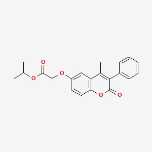 molecular formula C21H20O5 B11254803 propan-2-yl [(4-methyl-2-oxo-3-phenyl-2H-chromen-6-yl)oxy]acetate 