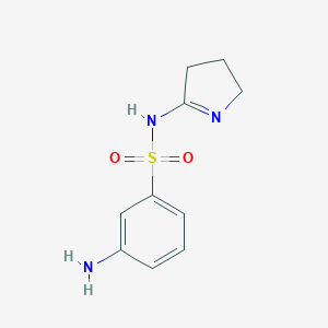 molecular formula C10H13N3O2S B112549 3-amino-N-(3,4-dihydro-2H-pyrrol-5-yl)benzenesulfonamide CAS No. 379255-71-7