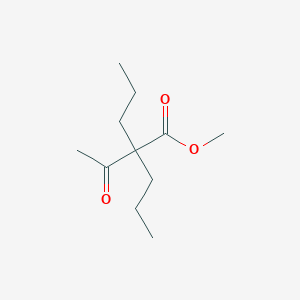 molecular formula C11H20O3 B011255 Pentanoic acid, 2-acetyl-2-propyl-, methyl ester CAS No. 109578-13-4