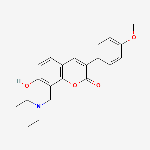 molecular formula C21H23NO4 B11255342 8-[(diethylamino)methyl]-7-hydroxy-3-(4-methoxyphenyl)-2H-chromen-2-one 