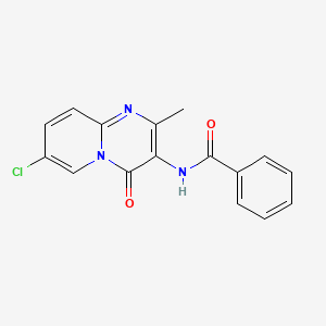 molecular formula C16H12ClN3O2 B11255690 N-{7-Chloro-2-methyl-4-oxo-4H-pyrido[1,2-A]pyrimidin-3-YL}benzamide 