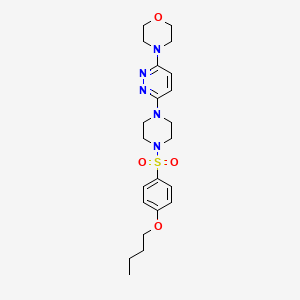 molecular formula C22H31N5O4S B11255845 4-{6-[4-(4-Butoxybenzenesulfonyl)piperazin-1-YL]pyridazin-3-YL}morpholine 
