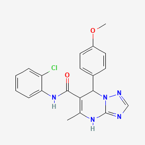molecular formula C20H18ClN5O2 B11256103 N-(2-chlorophenyl)-7-(4-methoxyphenyl)-5-methyl-4,7-dihydro[1,2,4]triazolo[1,5-a]pyrimidine-6-carboxamide 