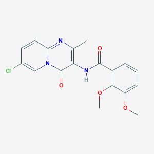 molecular formula C18H16ClN3O4 B11256107 N-{7-Chloro-2-methyl-4-oxo-4H-pyrido[1,2-A]pyrimidin-3-YL}-2,3-dimethoxybenzamide 