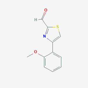 molecular formula C11H9NO2S B112563 4-(2-Methoxyphenyl)-1,3-thiazole-2-carbaldehyde CAS No. 383142-89-0