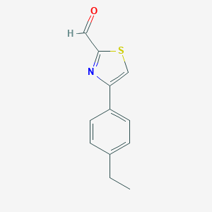 molecular formula C12H11NOS B112564 4-(4-乙基苯基)-1,3-噻唑-2-甲醛 CAS No. 383143-98-4