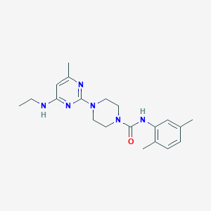 molecular formula C20H28N6O B11256400 N-(2,5-dimethylphenyl)-4-(4-(ethylamino)-6-methylpyrimidin-2-yl)piperazine-1-carboxamide 