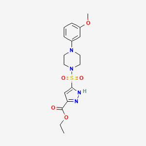 molecular formula C17H22N4O5S B11256843 ethyl 3-{[4-(3-methoxyphenyl)piperazin-1-yl]sulfonyl}-1H-pyrazole-5-carboxylate 