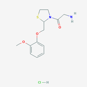 3-(Aminoacetyl)-2-((2-methoxyphenoxy)methyl)thiazolidine monohydrochloride