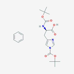 molecular formula C22H31N3O6 B112571 Boc-D-His(Boc)-OH.benzene CAS No. 388086-36-0