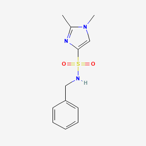 molecular formula C12H15N3O2S B11257156 N-benzyl-1,2-dimethyl-1H-imidazole-4-sulfonamide 