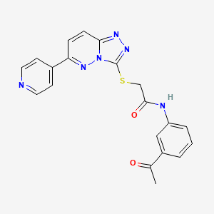 molecular formula C20H16N6O2S B11257847 N-(3-Acetylphenyl)-2-{[6-(pyridin-4-YL)-[1,2,4]triazolo[4,3-B]pyridazin-3-YL]sulfanyl}acetamide 
