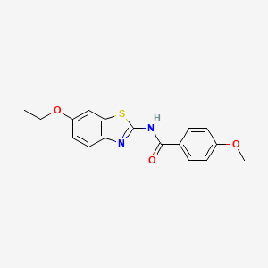 molecular formula C17H16N2O3S B11257922 N-(6-ethoxy-1,3-benzothiazol-2-yl)-4-methoxybenzamide 
