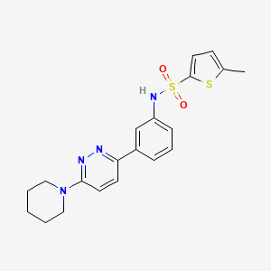 molecular formula C20H22N4O2S2 B11258003 5-Methyl-N-{3-[6-(piperidin-1-YL)pyridazin-3-YL]phenyl}thiophene-2-sulfonamide 