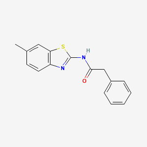 molecular formula C16H14N2OS B11258186 N-(6-methyl-1,3-benzothiazol-2-yl)-2-phenylacetamide 