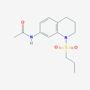 molecular formula C14H20N2O3S B11258327 N-(1-(propylsulfonyl)-1,2,3,4-tetrahydroquinolin-7-yl)acetamide 