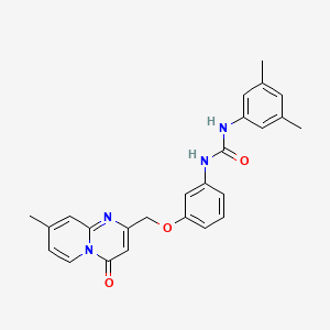 molecular formula C25H24N4O3 B11258785 3-(3,5-Dimethylphenyl)-1-[3-({8-methyl-4-oxo-4H-pyrido[1,2-A]pyrimidin-2-YL}methoxy)phenyl]urea 