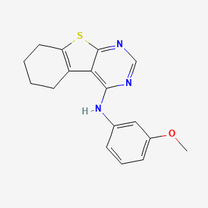 molecular formula C17H17N3OS B11258966 N-(3-methoxyphenyl)-5,6,7,8-tetrahydro[1]benzothieno[2,3-d]pyrimidin-4-amine 