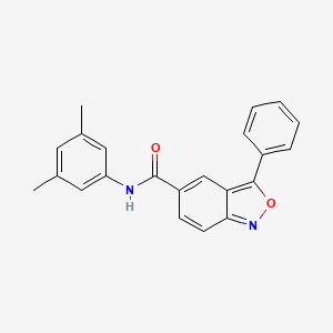 molecular formula C22H18N2O2 B11259213 N-(3,5-dimethylphenyl)-3-phenyl-2,1-benzoxazole-5-carboxamide 